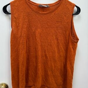 Everlane Burnt Orange Sleeveless Women's Top